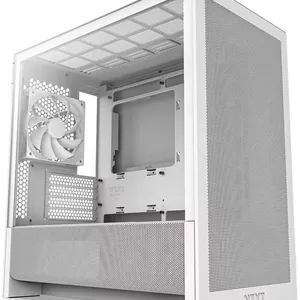 کیس کامپیوتر NZXT H3 Flow، Micro-ATX Mid-Tower با طراحی جریان هوای بالا، پنل جانبی شیشه حرارت دیده، فرم فاکتور جمع و جور، ورودی/خروجی جلو با USB-C و USB 3.2 Gen 1، سفید | CC-H31FW-01