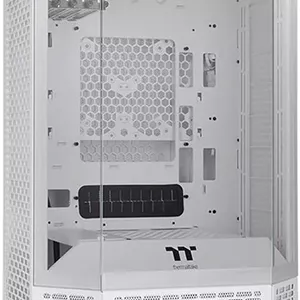 کیس Thermaltake Tower 300 Micro-ATX، شامل 2 فن 140 میلی‌متری CT، پشتیبانی از رادیاتور تا 420 میلی‌متر، کیت پایه شاسی اختیاری برای نمایش افقی، سفید | CA-1Y4-00S6WN-00