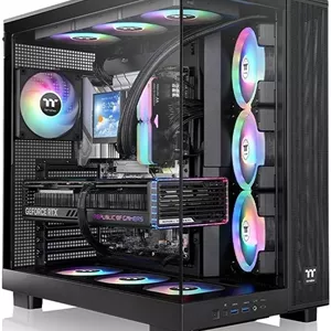 کیس کامپیوتر ترمال‌تیک مدل View 380 XL TG ARGB رنگ مشکی