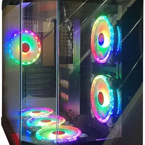 کیس کامپیوتر گیمینگ WJCOOLMAN Y40 - 6F Diamond ATX، پنل های شیشه ای حرارت دیده، پشتیبانی از رادیاتور تا 360 میلی متر، 6 عدد فن Diamond از پیش نصب شده، هارد دیسک “3.5” *2، اس اس دی “2.5” *2، USB 3.0 *1/Type-C *1، مشکی | Y40 - 6F