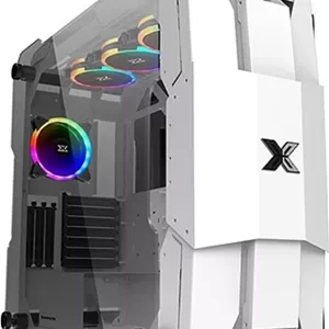 کیس گیمینگ شیشه ای Xigmatek X7 Super Tower E-ATX، رادیاتور 360 میلی متری، سایز فن 120 میلی متری، ARGB، جریان هوای عالی، طراحی شاسی تهویه، سفید | EN46249
