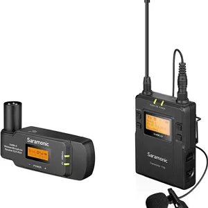 سیستم میکروفون بی‌سیم UHF سارامونیک مدل UWMIC9 KIT7 RX-XLR9 TX9 مناسب دوربین/فیلمبرداری - مشکی | AWP-7362