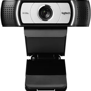 وب کم رومیزی یا لپ تاپ لاجیتک C930e USB، دوربین HD 1080p، نرخ فریم 30 فریم بر ثانیه، میدان دید 90 درجه، فوکوس خودکار، لنز شیشه ای، میکروفون های دوگانه همه جهته، فناوری حذف نویز، مشکی | 960-000972