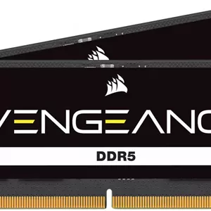حافظه لپ تاپ کرسیر Vengeance 16GB (2x8GB) DDR5 SO-DIMM، سرعت تست شده 4800MHz، تاخیر CL40 CAS، ولتاژ تست شده 1.10V، 262 پین، مشکی | CMSX16GX5M2A4800C40