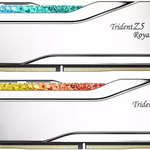 جی.اسکیل Trident Z5 Royal 32GB (2x16GB) DDR5 حافظه دسکتاپ دو کاناله، سرعت حافظه 8000 MT/s، تاخیر CL38-48-48-128، ولتاژ 1.40، آماده Intel XMP 3.0، نقره ای | F5-8000J3848G16GX2-TR5S