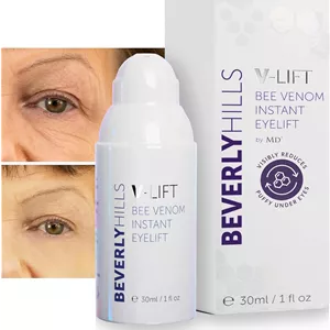 سرم لیفت فوری چشم و رفع پف کردگی Beverly Hills V-Lift حاوی سم زنبور عسل برای درمان پف زیر چشم، سیاهی دور چشم و چروک