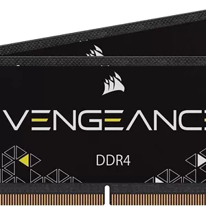 حافظه لپ تاپ کرسیر Vengeance با ظرفیت 16 گیگابایت (2 عدد 8 گیگابایتی) SO-DIMM DDR4 3200 (PC4 25600)، سرعت حافظه 3200 مگاهرتز، تاخیر CL22 CAS، ولتاژ 1.2 ولت، 260 پین، مشکی | CMSX16GX4M2A3200C22