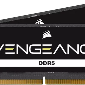 حافظه لپ تاپ کرسیر Vengeance با ظرفیت 32 گیگابایت (2 عدد 16 گیگابایتی) DDR5 SO-DIMM، سرعت تست شده 4800MT/s، تاخیر CAS 40-40-40-77، ولتاژ 1.1، 262 پین، بدون بافر، رتبه سرعت PC4 38400، مشکی | CMSX32GX5M2A4800C40