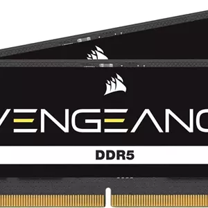 حافظه لپ تاپ کرسیر Vengeance با ظرفیت 64 گیگابایت (2x32GB) DDR5 SO-DIMM، سرعت تست شده 5600 مگاهرتز، تاخیر CL48 CAS، ولتاژ تست شده 1.10 ولت، 262 پین، مشکی | CMSX64GX5M2A5600C48