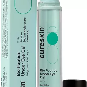 ژل دور چشم Cureskin برای تیرگی دور چشم، مناسب آقایان و بانوان | ژل دور چشم بایو پپتید برای کاهش تیرگی، پف و چین و چروک | کرم دور چشم برای آقایان و بانوان
