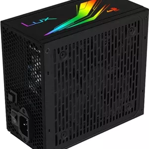 منبع تغذیه 850 وات آیروکول LUX RGB 850M، دارای گواهینامه 80Plus 230V EU Bronze با بازدهی تا 88% ، کانکتور RGB آدرس پذیر 5 ولت، فن 12 سانتی متری بی صدا، مدل LUX-RGB-850M