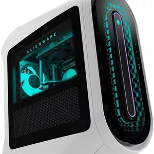 کامپیوتر گیمینگ دل Alienware Aurora R15، پردازنده Intel Core i7-13700KF 3.4GHz، رم 32 گیگابایت، هارد دیسک 1 ترابایتاس اس دی 512 گیگابایت، کارت گرافیک RTX 4080 16GB، پنل جانبی شفاف، کیبورد و ماوس ENG-ARAB، ویندوز 11، سفید | AUR-R15-4080