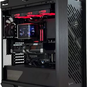 کامپیوتر گیمینگ Nemesis Ultra - پردازنده Intel Core Ultra 9 285K با 24 هسته و 24 رشته، کارت گرافیک NVIDIA RTX 5090 با 32 گیگابایت حافظه، 64 گیگابایت رم DDR5 با فرکانس 6000 مگاهرتز، 4 ترابایت SSD Gen 5، منبع تغذیه 1600 واتی 80 Plus، خنک کننده مایع 360 میلی متری، Wi-FiBT