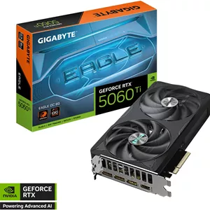 کارت گرافیک GIGABYTE GeForce RTX 5060 Ti EAGLE OC، حافظه 8 گیگابایتی GDDR7 128 بیتی، فرکانس هسته 2617 مگاهرتز، فرکانس حافظه 28 گیگابیت بر ثانیه، PCI-Express 5.0 | GV-N506TEAGLE OC-8GD