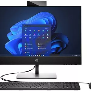 کامپیوتر همه کاره HP ProOne 440 G9، صفحه نمایش 23.8 اینچی FHD IPS، پردازنده Intel Core i7-14700T، رم 8 گیگابایتی، حافظه SSD 512 گیگابایتی، گرافیک Intel UHD 770، کیبورد و ماوس سیمی HP 125، FreeDOS، مشکی | A54WTET