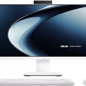 کامپیوتر همه کاره ASUS V400، نمایشگر 24 اینچی FHD LED، پردازنده Intel Core i7-13620H، رم 8 گیگابایتی، حافظه SSD 512 گیگابایتی، گرافیک Intel UHD، کیبورد بی‌سیم انگلیسی، FreeDOS، سفید | 90PT03X1-M01NS0