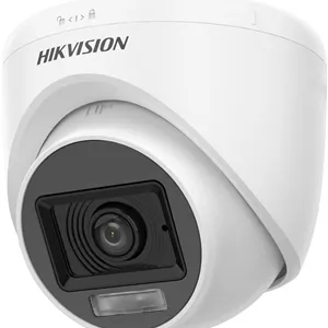 دوربین مداربسته هایک ویژن 2 مگاپیکسل Dual Light Audio Fixed Turret، لنز ثابت 2.8 میلی‌متری، فاصله نور IR تا 20 متر، صدا از طریق کابل کواکسیال، میکروفون داخلی، 4 سیگنال سوئیچ، WDR دیجیتال، سفید | DS-2CE76D0T-LPFS-2.8mm