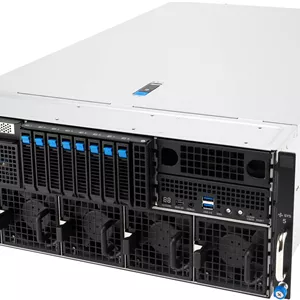 سرور هوش مصنوعی PRO AMD EPYC 4U - دو پردازنده EPYC 9655 (96 هسته/192 رشته)، 8 کارت گرافیک NVIDIA RTX Pro 6000 Blackwell 96GB، 1.15 ترابایت رم DDR5، 4 ترابایت NVMe Gen515 ترابایت SAS SSD، چهار منبع تغذیه 3200W، دو پورت LAN 10GbE
