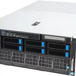 سرور 4U HPC AMD EPYC، دو پردازنده AMD EPYC 9754، 128 هسته، 256 رشته، تا 3.1 گیگاهرتز، 4 عدد H100 80GB PCIE، رم 512GB DDR5، شبکه 2x100GbE، دو عدد SSD 4 ترابایتی M.2 با سرعت 14,800 مگابایت بر ثانیه، 4 عدد SSD 1.92 ترابایتی SATA / هارد 40 ترابایتی، 11 اسلات PCIe 5.0