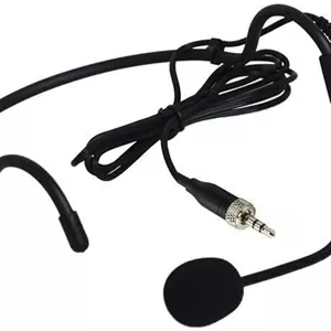 میکروفون هدست جایگزین برای فرستنده بی‌سیم Sennheiser SK 100 G4، کندانسور، میکروفون یک جهته، اتصال قفل پیچی 3.5 میلی‌متری، مشکی