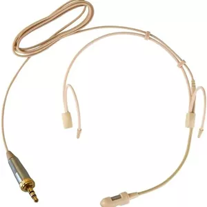 میکروفون هدست کاردیوئید جایگزین برای فرستنده بی‌سیم Sennheiser SK 500 G4، کندانسور، اتصال TRS 3.5 میلی‌متری، کیف حمل سخت، بژ