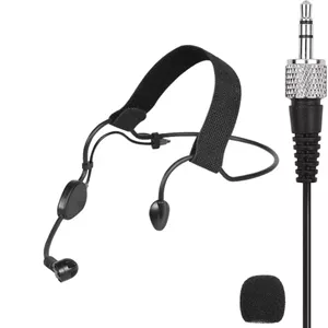 میکروفون هدست کاردیوئید جایگزین ME3-II برای فرستنده بی‌سیم Sennheiser EW-DX-SK با اتصال 3.5 میلی‌متری، کندانسور، مشکی
