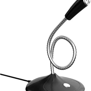 میکروفون USB برای لپ تاپ، میکروفون رومیزی PC با گردن غازی، اتصال و پخش برای اسکایپ، بازی، پادکست