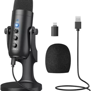 میکروفون دینامیک وکال با کیفیت بالا، میکروفون سیمی حرفه ای برای اجرای زنده (V2)