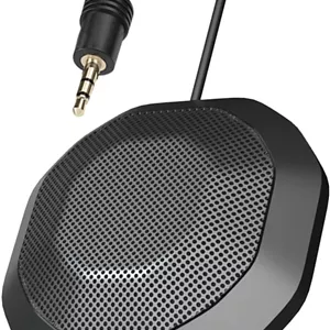 میکروفون کامپیوتر 360 درجه همه جهته Eujgoov با شارژ USB، میکروفون رومیزی با حساسیت بالا برای جلسات لپ تاپ و بازی (پلاگین 3.5 میلی متری)
