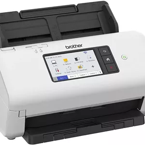 اسکنر رومیزی بی‌سیم حرفه‌ای Brother ADS-4700W، اسکن یک‌رو 40 صفحه در دقیقه / دورو 80 تصویر در دقیقه، رزولوشن 600x600dpi، صفحه لمسی 4.3 اینچی، ADF با ظرفیت 80 صفحه، USB/Wi-Fi و اترنت، سفید | 5WDE0800173
