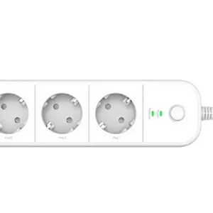 چندراهی برق هوشمند وای فای تندا مدل SP15 EU، دارای 3 پریز با کنترل مستقل، 2 پورت USB، 220-250 ولت، 50/60 هرتز، توان ورودی 16 آمپر، سفید | SP15 EU