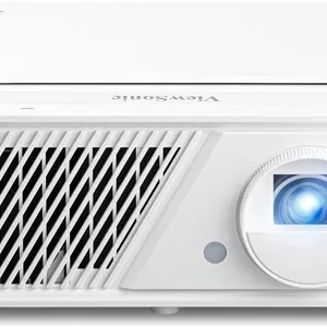 پروژکتور سینمای خانگی هوشمند DLP فول اچ دی ViewSonic X1 با روشنایی 3100 لومن، اندازه نمایشگر 60 تا 150 اینچ، زوم اپتیکال 1.3x، اتصال Wi-Fi و BT، ورودی 4K UHD PC، 2 عدد HDMI و 1 عدد USB Type-C، سفید | X1