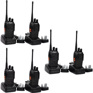 بسته دوتایی رادیو دو طرفه قابل حمل پرومِیج کانکت PC-WT-700، 420-450 مگاهرتز، 16 کانال، باتری 1500 میلی آمپر ساعت، آلارم اضطراری، چراغ قوه، عملکرد VOX، کیفیت بالا و قابل اعتماد، بسته 6 عددی | PC-WT-700