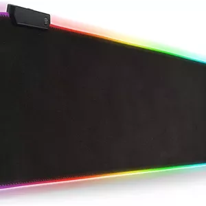 پد ماوس مخصوص بازی Sky Touch، پد ماوس نرم و بزرگ، دارای 10 حالت نورپردازی RGB، پایه لاستیکی ضد لغزش، مشکی | ‎GRB-mouse