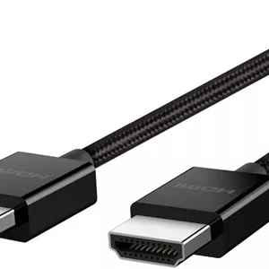 کابل بافته شده HDMI 2.1 بلکین Ultra HD High Speed، طول 2 متر، 4K، پشتیبانی از 4K/120Hz و 8K/60Hz، سازگار با Dolby Vision/HDR 10، 48Gbps، مشکی | AV10176bt2M-BLK