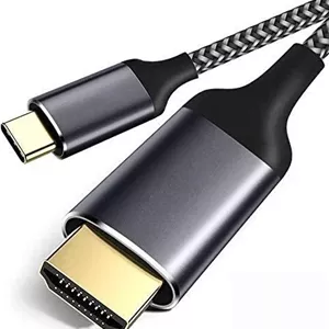کابل USB C به HDMI کیتله، آداپتور کابل بافته شده 6 فوتی 4K@60Hz، سازگار با MacBook Pro 2020/2019، iPad Pro، Surface، XPS 13/15 | X001AS73WR
