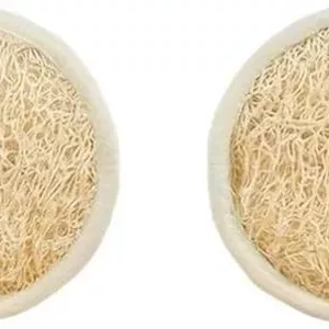 لیف اسکرابر الیاف گیاهی طبیعی - اسفنج لایه بردار ملایم صورت و بدن، پد لوفا بدون عطر و مواد شیمیایی برای پوست های حساس، خشک و چرب، لایه بردار بادوام و سازگار با محیط زیست برای بزرگسالان و نوجوانان