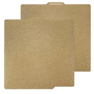 دو بسته ورق PEI برای صفحه ساخت پرینترهای سه بعدی Bambu Lab X1/X1C/X1E/P1P/P1S/A1، بستر گرم شونده، پلتفرم فولادی فنری انعطاف پذیر 257x257 میلی متر، صفحه بافت دار دو طرفه (طلایی)