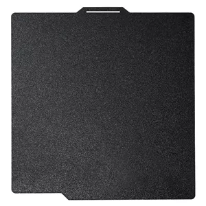 صفحه ساخت دو طرفه مشکی بافت دار PEI برای Bambu Lab X1/X1C/X1E/P1P/P1S/A1، ورق فولادی فنری ضخیم و انعطاف پذیر، پلتفرم پرینتر سه بعدی 257x257 میلی متر