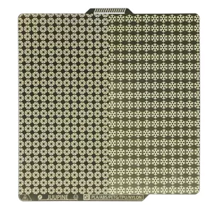 صفحه ساخت دانه برفی با فناوری ارتقا یافته JUUPINE، ابعاد 257x257 میلی‌متر، مناسب برای پرینتر سه بعدی Bambu Lab X1C/X1/X1E/P1P/P1S/P2S/A1، پلتفرم تخت حرارتی دو طرفه فنری انعطاف پذیر 0.5 میلی‌متری.