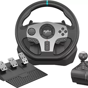 فرمان بازی PXN V9 به همراه پدال و دنده دستی، بازخورد لرزشی، مناسب برای Xbox Series X/S، PS4، Xbox One، PC