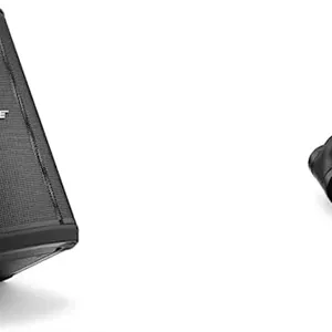 اسپیکر بلوتوثی قابل حمل Bose S1 Pro ، سیستم PA بی‌سیم، مشکی، و فرستنده ساز ¼ اینچی بی‌سیم