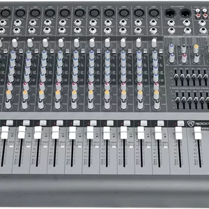 باندل Rockville: (1) میکسر آمپلی فایر 14 کاناله 6000 واتی Rockville RPM1470 با USB، افکت ها / 14 پری امپ میکروفون XDR2 (آیتم 1)