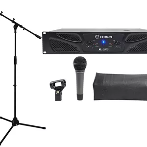 آمپلی فایر قدرت 2 کاناله 2700 واتی Crown Pro XLi3500 مدل XLI 3500 به همراه میکروفون و پایه Rockville