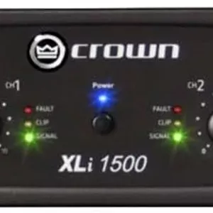 آمپلی فایر قدرت دو کاناله 900 واتی Crown XLi1500. مناسب برای دی جی حرفه ای، سیستم صوتی، استیج. رنگ مشکی