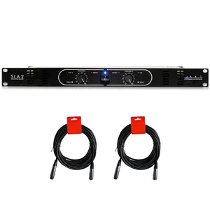 آمپلی فایر قدرت دو کاناله ART SLA-2 (200 وات در هر کانال در 8 اهم) همراه با 2 کابل XLR-XLR به طول 20 فوت