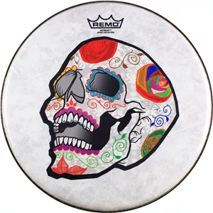 پوست درام Remo ArtBEAT Artist Collection - José Pasillas, Candy Skull
