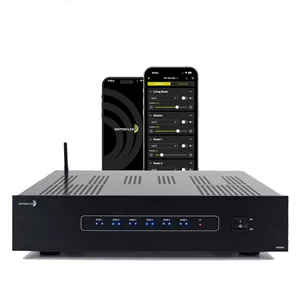 آمپلی‌فایر ماتریسی صوتی توزیع‌شده Dayton Audio DAX88 با ۸ منبع ورودی و ۸ ناحیه خروجی، قابلیت پل‌زنی، Wi-Fi یکپارچه و اپلیکیشن موبایل - ۷۵ وات در ۸ اهم، ۱۸۰ وات در ۸ اهم حالت پل‌زده