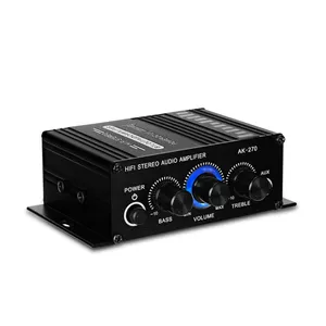 آمپلی فایر استریو 2 کاناله کوچک Eacam AK270، آمپلی فایر صدای قابل حمل، ورودی AUX، آمپلی فایر بلندگو برای ماشین و خانه