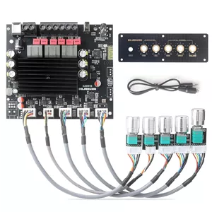 برد آمپلی فایر قدرت 100W 100W 200W، تراشه TPA3221 با ورودی های بلوتوث، AUX و USB، آمپلی فایر قدرت صوتی 2.1 کانال (S200HS-W)